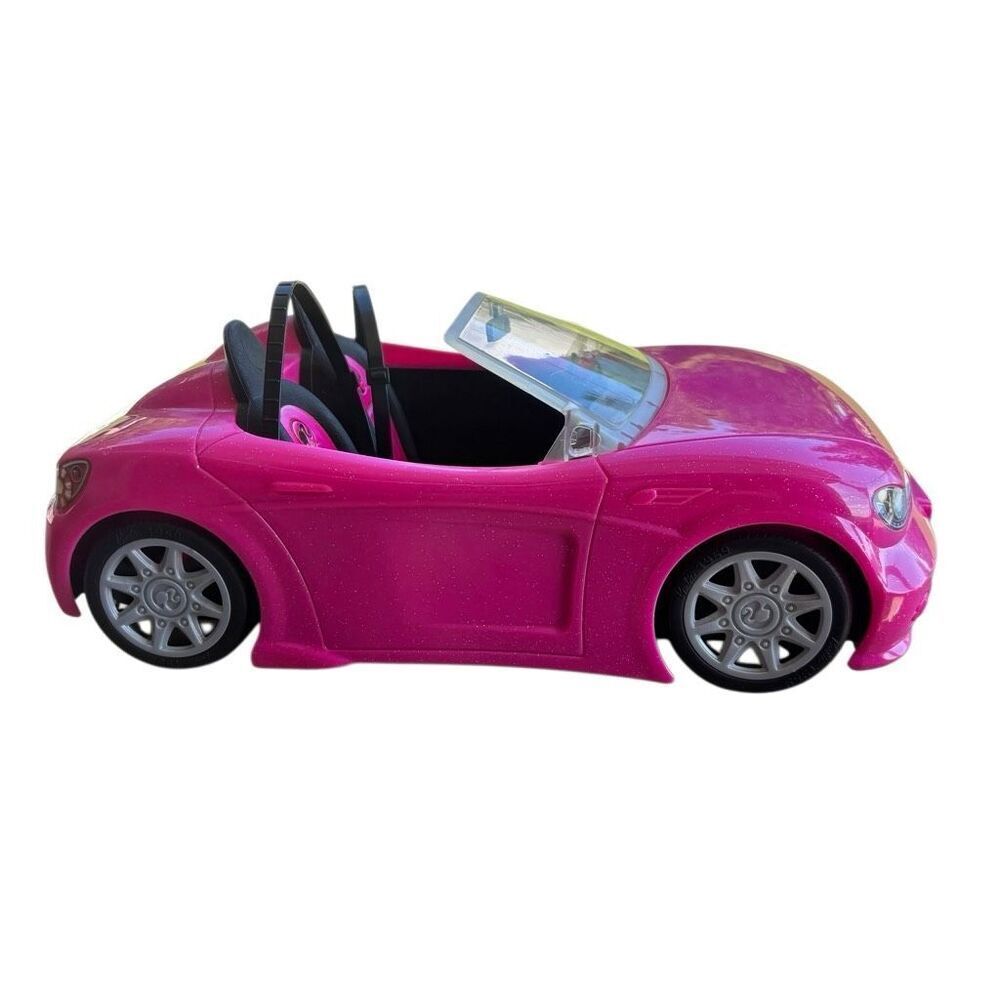Barbie Pink Glitter Convertible BDF38 2 Seat Vehicle